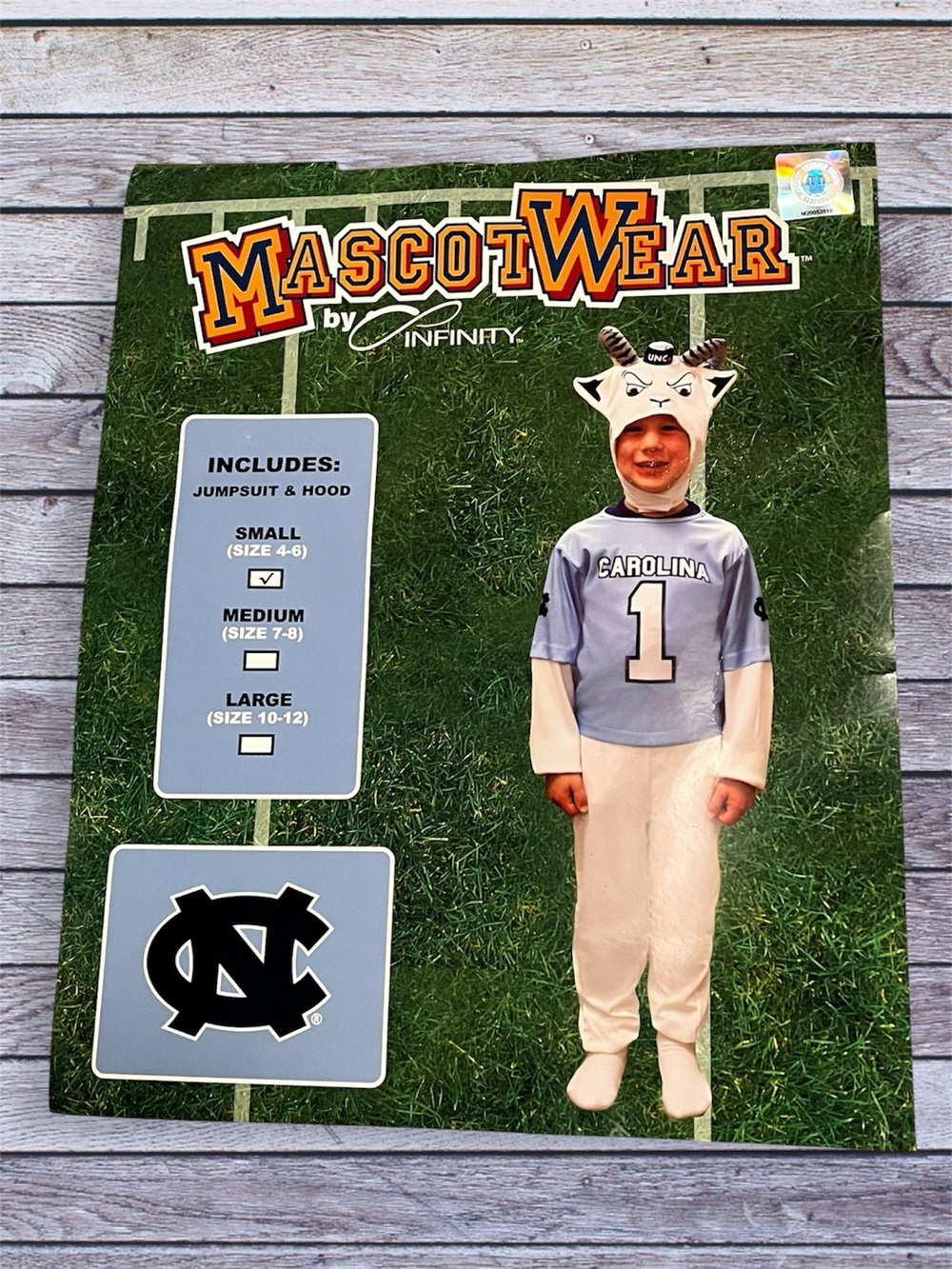 NEW Mascot Wear by Infinity UNC Chapel Hill Ram Costume - kids 4-6